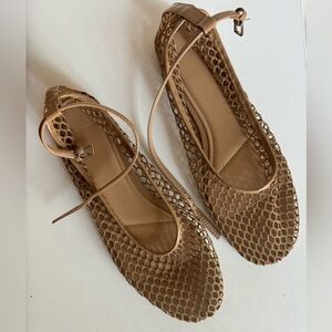 Mesh Ballet Flats Mango Sz 9